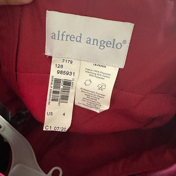 ALFRED ANGELO NEW Size 4 CLARET RED 1-SHOULDER BRIDESMAID FORMAL PROM DRESS. - Picture 11 of 13